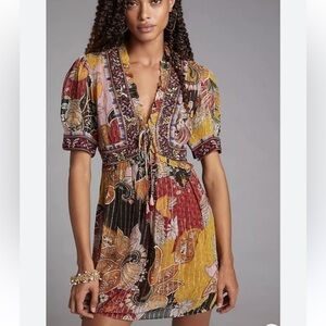 Verb by Pallavi Singhee Embellished Boho Tunic Dress – Size Small